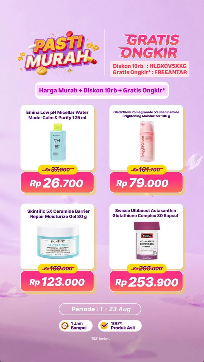 dwsafitriii's tweet photo. Halodoc lagi Banting Harga gessss

Beli di aplikasi dan dapetin tambahan diskon 10rb + Gratis Ongkir* .
Jangan lupa pakai kode
Diskon 10rb : HLDXOV5XKG
Gratis Ongkir* : FREEANTAR https://t.co/i2J3o8Kl1C