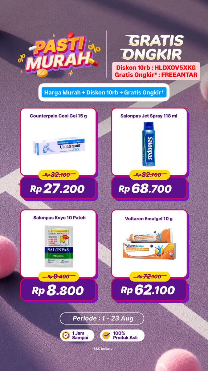 dwsafitriii's tweet photo. Halodoc lagi Banting Harga gessss

Beli di aplikasi dan dapetin tambahan diskon 10rb + Gratis Ongkir* .
Jangan lupa pakai kode
Diskon 10rb : HLDXOV5XKG
Gratis Ongkir* : FREEANTAR https://t.co/i2J3o8Kl1C