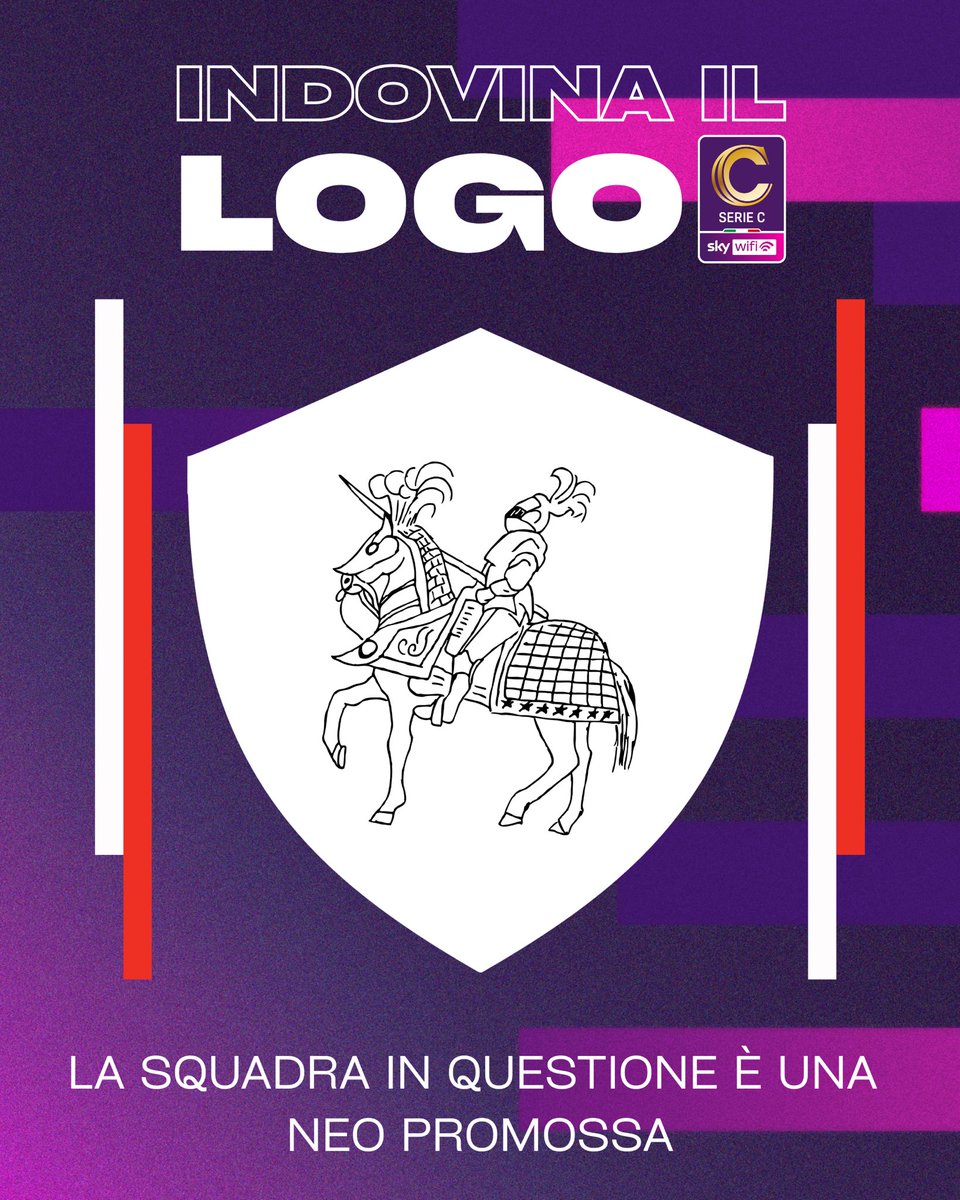 seriecofficial's tweet photo. 𝙶𝚞𝚎𝚜𝚜 𝚝𝚑𝚎 𝚕𝚘𝚐𝚘 🔍

Un cavaliere come simbolo e i colori sociali rappresentati in grafica. Di che squadra stiamo parlando? Scrivetelo nei commenti! 👇🏼

#SerieCSkyWifi #guessthelogo https://t.co/smnpqXTHdu