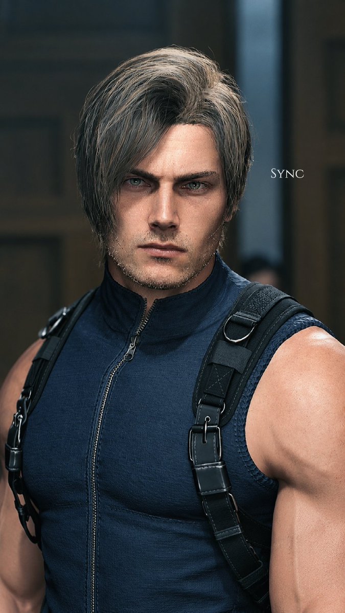 Synclsk_'s tweet photo. Good Morning 🥵 Oh Leon... My strong man 😍

 - Mod @DazzyAllen14 🤩

#ResidentEvil #LeonsKennedy #Rebhfun #RE9 https://t.co/ZS4trp77P8