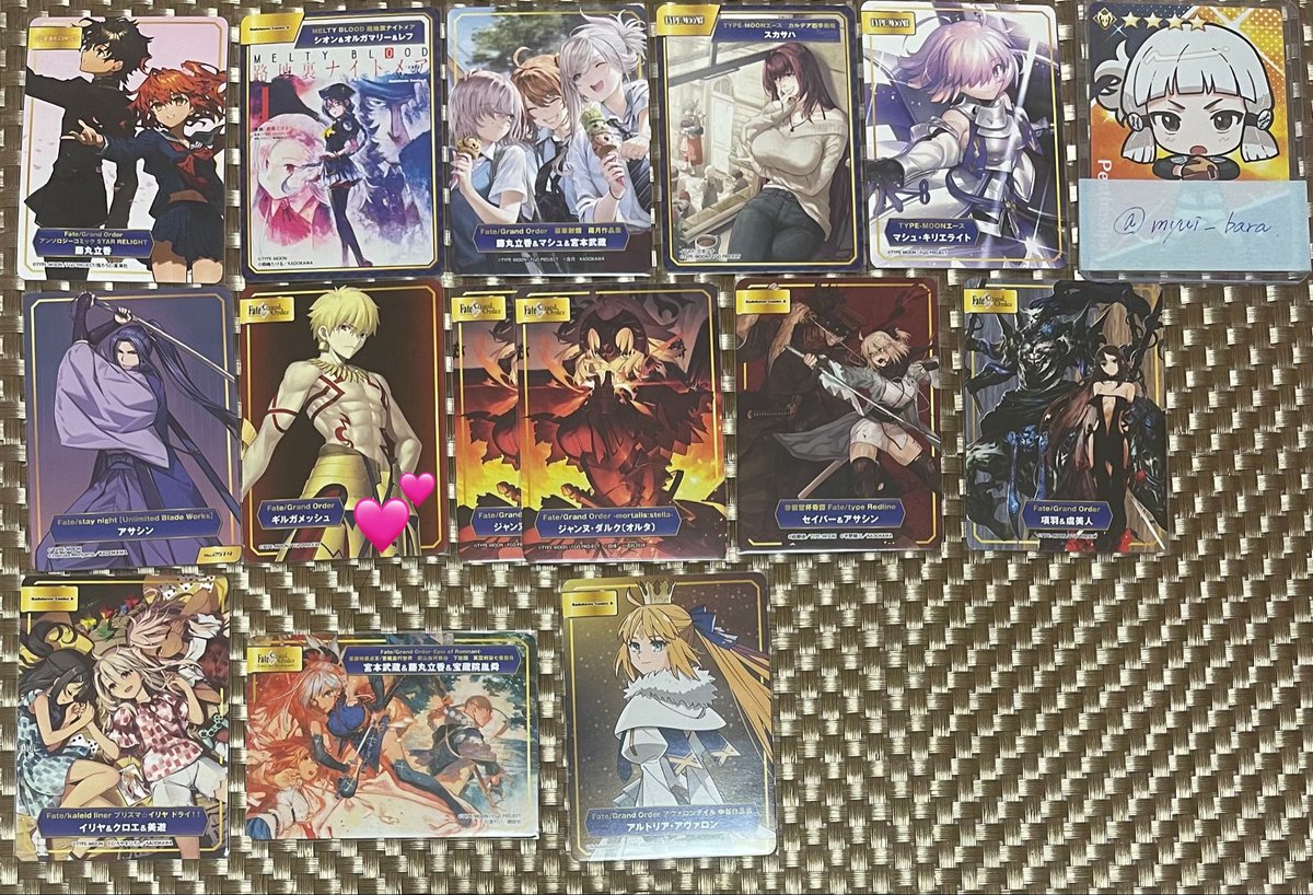 myui_bara's tweet photo. 【交換】Fate fgo TYPE-MOON フェア　A.B-T.C アニメイト

譲：画像1〜3
求：画像4、Fake9巻店舗特典

クリア⇆クリア、ノーマル⇆ノーマル
💕は💕、Fake9巻＞別巻店舗特典（未所持）との交換のみ

郵送のみ
プロフあり
検索からもよろしくお願いいたします https://t.co/ljH8SHeLjX