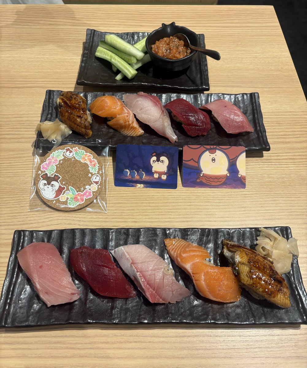 bonchu380906's tweet photo. ﾁｲｶﾜ観る前に🍣
友達が引いたﾗﾝﾀﾞﾑが話題の？🧜だった笑
ネ夕バレ踏まないように頑張ってきたから楽しみ https://t.co/Ja2hHOBLjo