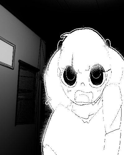 sicknessintl's tweet photo. i always draw white on black bc its better for photosensitivity but unfortunately for my sanity inverted is looking better. the hands down best part of anime is when the light casts a shape on someone's face and it glows... https://t.co/uf4xhiAZFQ