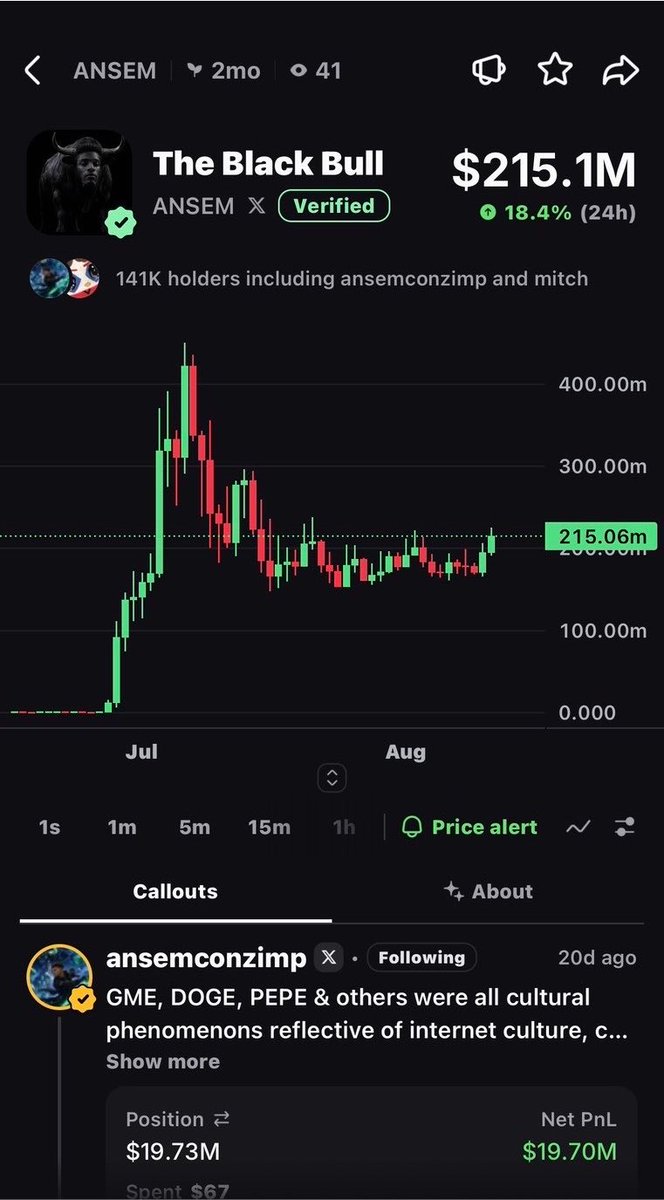 youngjazzeth's tweet photo. excited to see this $ANSEM run to a b

drop wallets sending some to bagworkers https://t.co/40AJbAjnsi