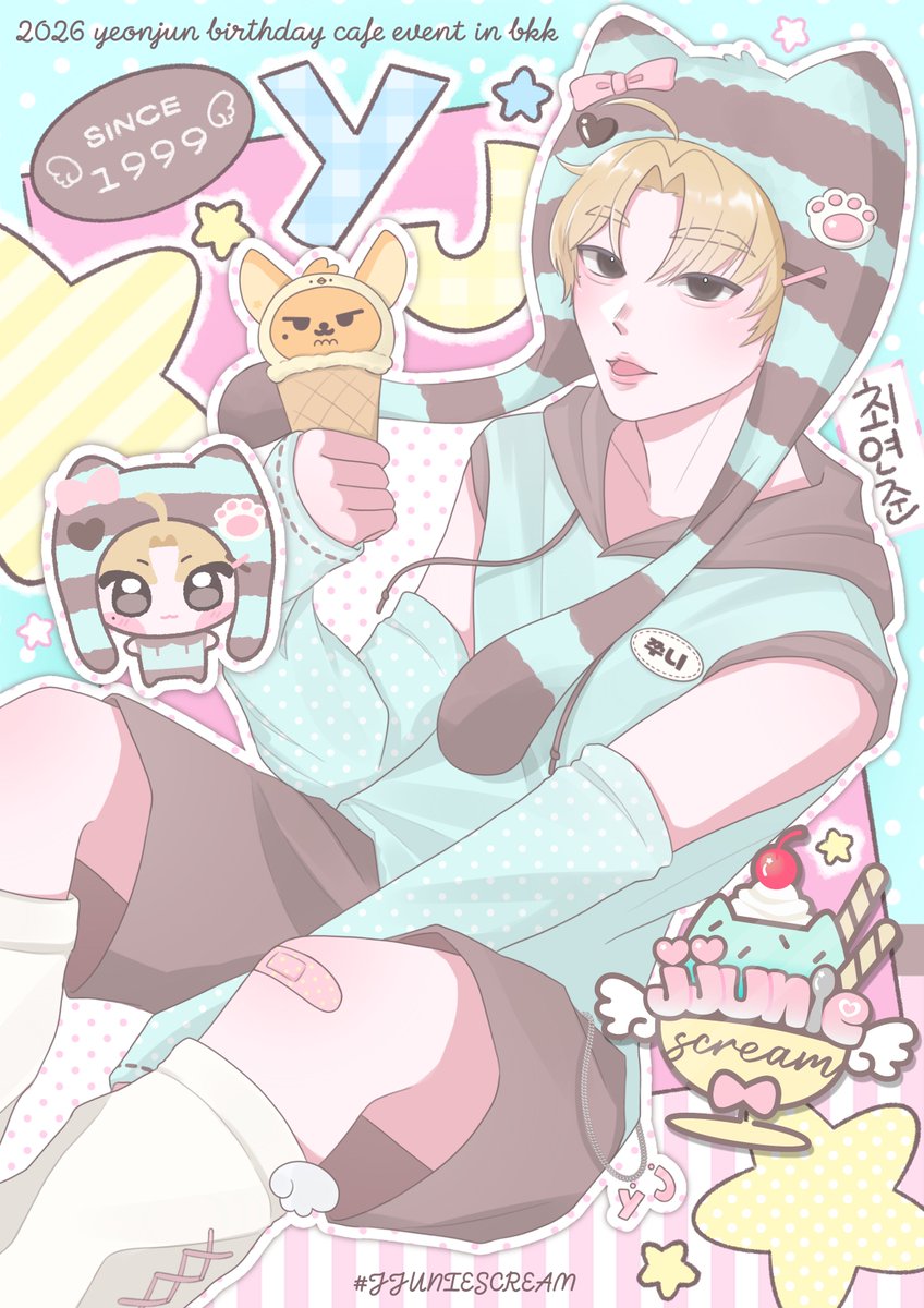 jjuniescream's tweet photo. (⋆\ „ / )
(.ᓀ ·̫ ᓂ ) 𖡡 𖡡 𖡡
/ つ🍦2026 YEONJUN BIRTHDAY CAFE
|꒷꒦꒷꒦꒷꒷꒦꒷꒦꒷|
⠀
date ✩ 12 sep 2026 (sat)
opening hours ✩ 11:00 - 16:00
location ✩ @HAU_HAUSbkk 

#JJUNIESCREAM 
#연준 #YEONJUN https://t.co/FlaxJrPOlU