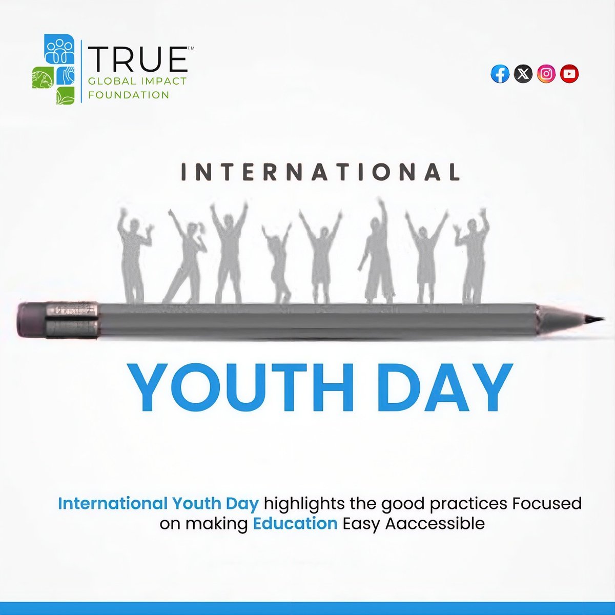 true_welfare's tweet photo. On #InternationalYouthDay, we celebrate young changemakers driving positive impact. Empowering youth with education, skills &amp; opportunities builds a more inclusive and brighter future. 🌍✨

#YouthEmpowerment #YoungChangemakers #TrueGlobalImpact https://t.co/8vcCtQ0TnA