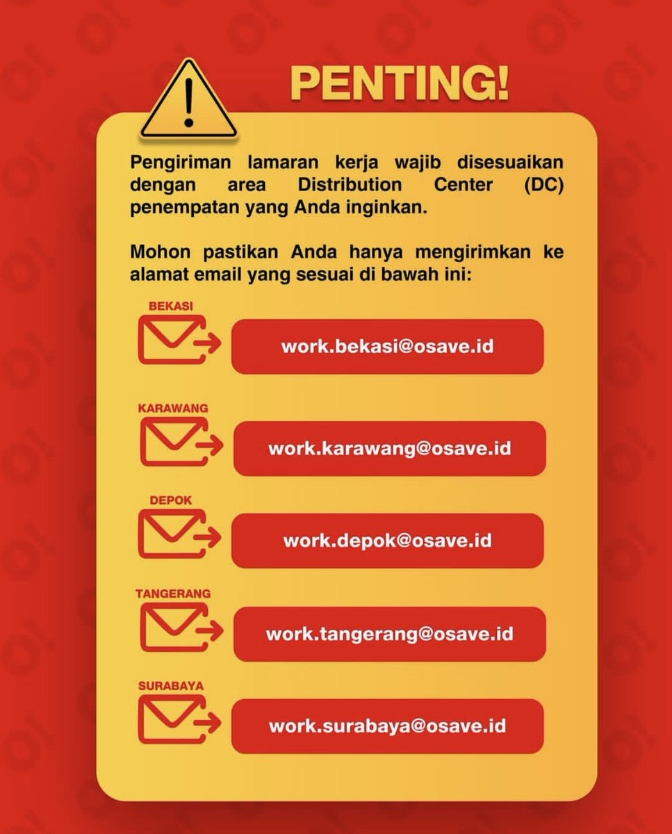 Baymaxrs's tweet photo. info loker https://t.co/6pmZE5kt1s