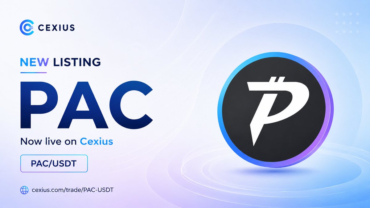 PactusChain's tweet photo. New Listing: Pactus (PAC) is Now Live on Cexius!

We're excited to announce that Pactus ($PAC) is now available for trading on Cexius! Deposits, withdrawals, and trading are all live.

Pair: PAC/USDT

👉 Trade now: https://t.co/RcgJe16yf9
🌐 Learn more: https://t.co/qgeySf3gpz