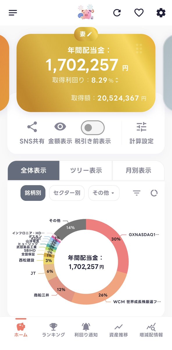 toushi_papan's tweet photo. もっと早く乗り換えれば良かったと後悔するくらい使いやすいです。
ちなみに配当管理でデータ出力したものをハイトンで読み込めば1分でデータ移行できます https://t.co/MTi90gv1QS