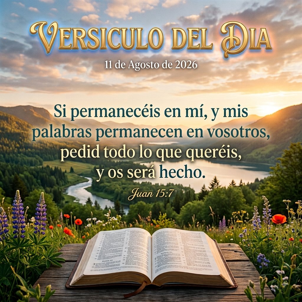 VersiculoDldia's tweet photo. 💖 ✨✨  𝕍𝕖𝕣𝕤í𝕔𝕦𝕝𝕠 𝕕𝕖𝕝 𝔻í𝕒   ✨✨💖 
Si permanecéis en mí, y mis palabras permanecen en vosotros, pedid todo lo que queréis, y os será hecho.  📖  Juan 15:7  📖
 #versiculodeldia #PalabradeDios #biblia https://t.co/VB4nOtN3sT