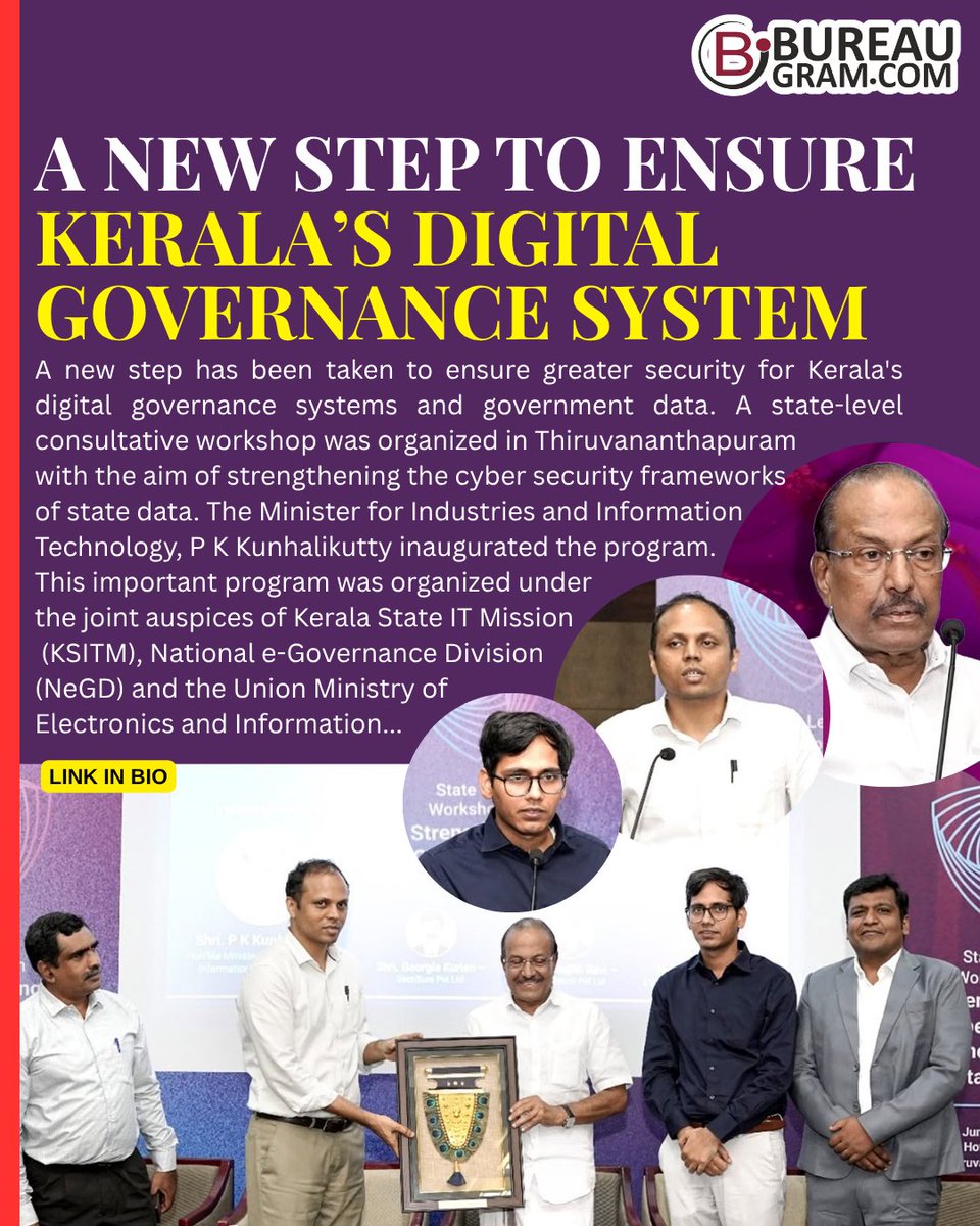 bureaugram's tweet photo. https://t.co/2ZObK7h8BA
A new step to ensure Kerala’s digital governance system....
.
.
@KeralaGovt @KSITM @NeGD_GoI @MeityPib @mygovindia

#BureaugramNews #Kerala #DigitalGovernance #CyberSecurity #DataSecurity #KSITM #NeGD #MeitY #PKKunhalikutty #DigitalIndia #eGovernance https://t.co/GoI2pushw4