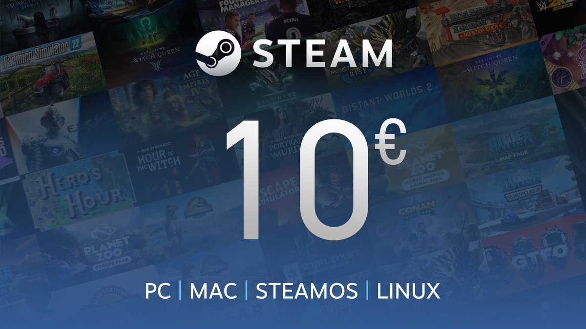 SirenIndustries's tweet photo. New month, new #steamcard #giveaway contest!
This is for our monthly € 10 Steamcard.

Participate:
-Follow our account
-Sign up for our newsletter on our website
-Repost this post

Winner will be drawn on the 31st of August!