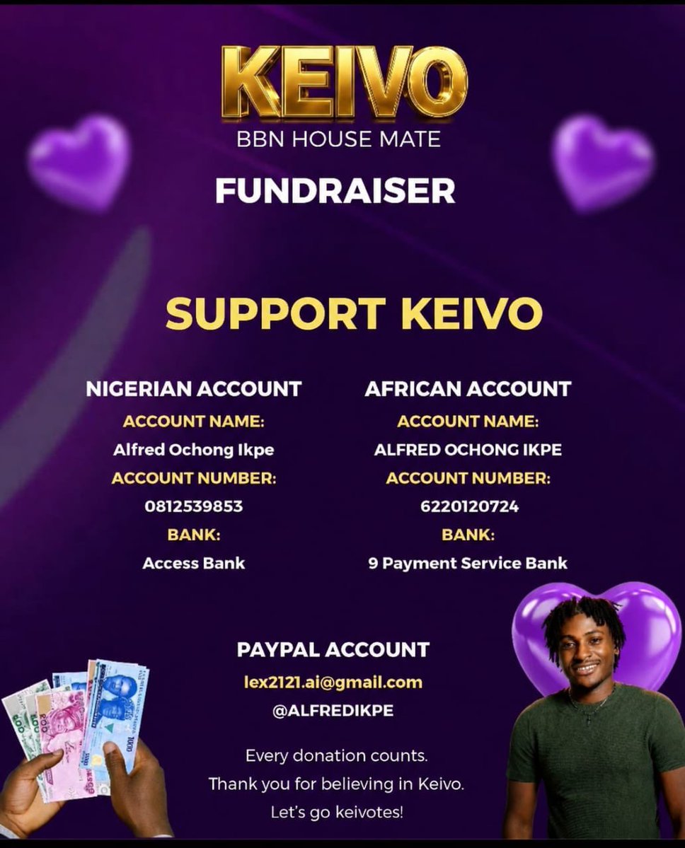 keivo_oi's tweet photo. KEIVOTES💜‼️

No be by cho cho cho, Let us show workings through our votes 🙏🗳️

Here are your links to vote: 
MYDStv App - https://t.co/VSphZf13iW
MYGOtv App - https://t.co/eUPRGAOULi
Africa Magic website- https://t.co/gOjdhgI2l4

KEIVO OUR FOCUS

KEEP VOTING KEIVO

#BBNaija #VictorIkpe #Keivo