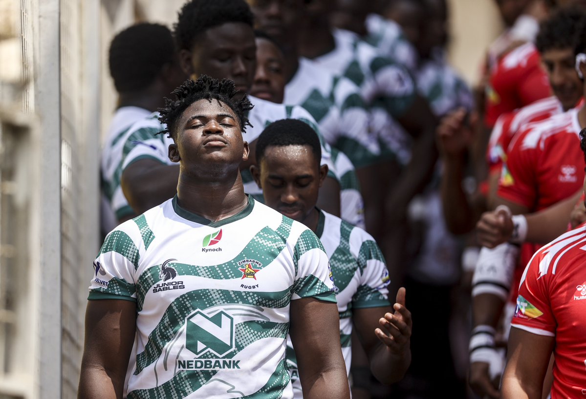 ZimRugbyZW's tweet photo. 🏆 FULL TIME | VICTORY! 🇿🇼

The Junior Sables defeat Tunisia in the Barthés Trophy U20! 🔥

What a performance from the boys! 💪🏉

#JuniorSables #BarthesU20 https://t.co/jdXstKfffx