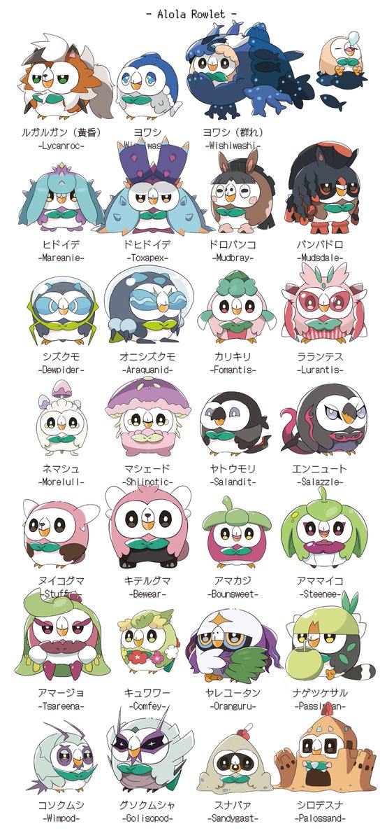 amonilust's tweet photo. 第7世代のポケモン図鑑🦉
描きました！！！！！(大嘘)

アイコン配布はリプ先まで📮
※次回の更新は8/14(金) https://t.co/JQybWMp2HQ