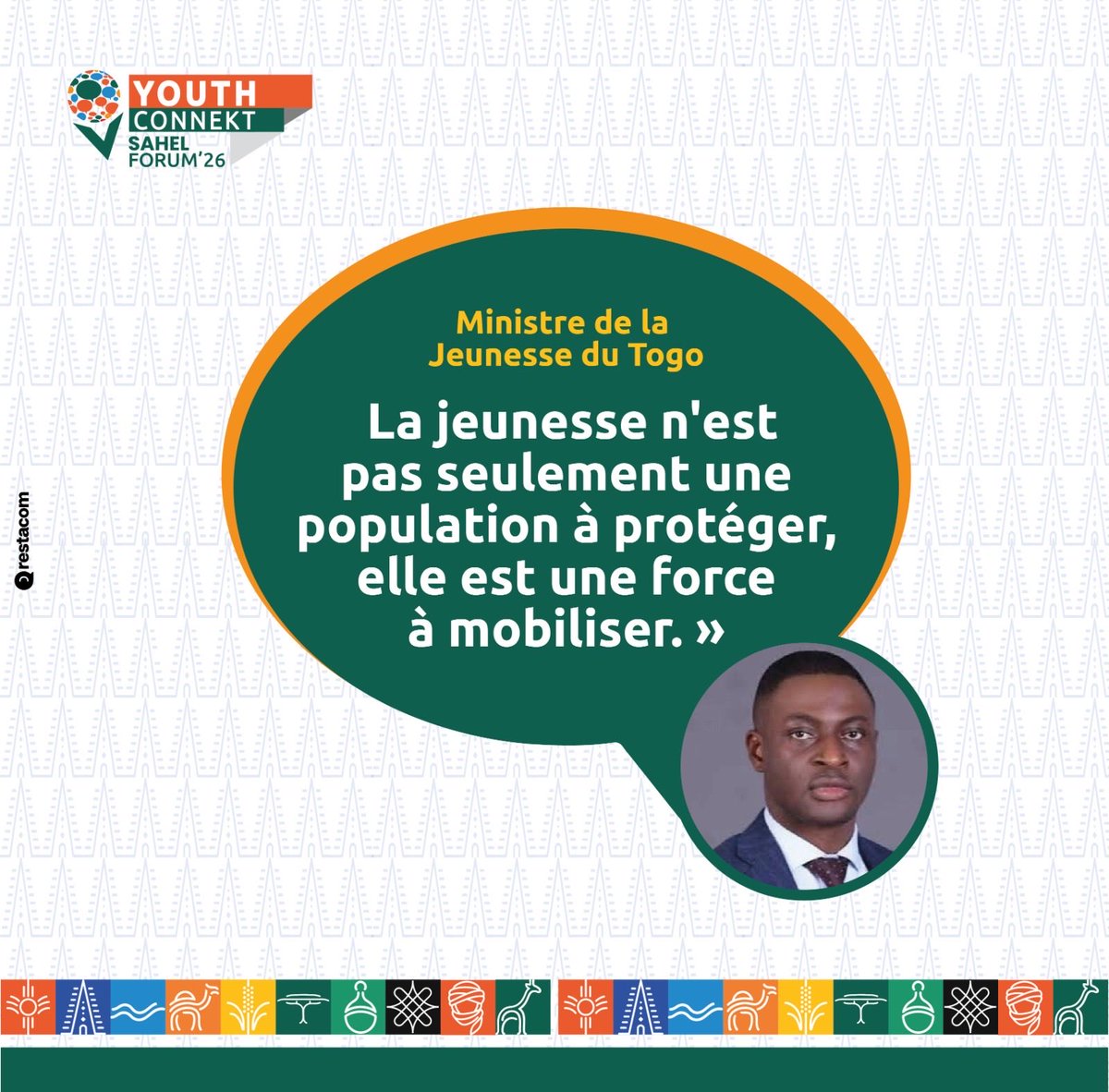 YouthconnektNe's tweet photo. Les citations fortes qui ont marqué la cérémonie d’ouverture du YouthConnekt Sahel Forum'26.

#leministeredelajeunessedessportsetdelacultureniger
#YouthConnektAfrica
@PnudNiger @Unicefniger @unfpaniger https://t.co/ywBAw81Sa3