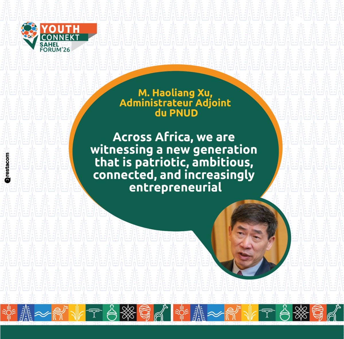 YouthconnektNe's tweet photo. Les citations fortes qui ont marqué la cérémonie d’ouverture du YouthConnekt Sahel Forum'26.

#leministeredelajeunessedessportsetdelacultureniger
#YouthConnektAfrica
@PnudNiger @Unicefniger @unfpaniger https://t.co/ywBAw81Sa3
