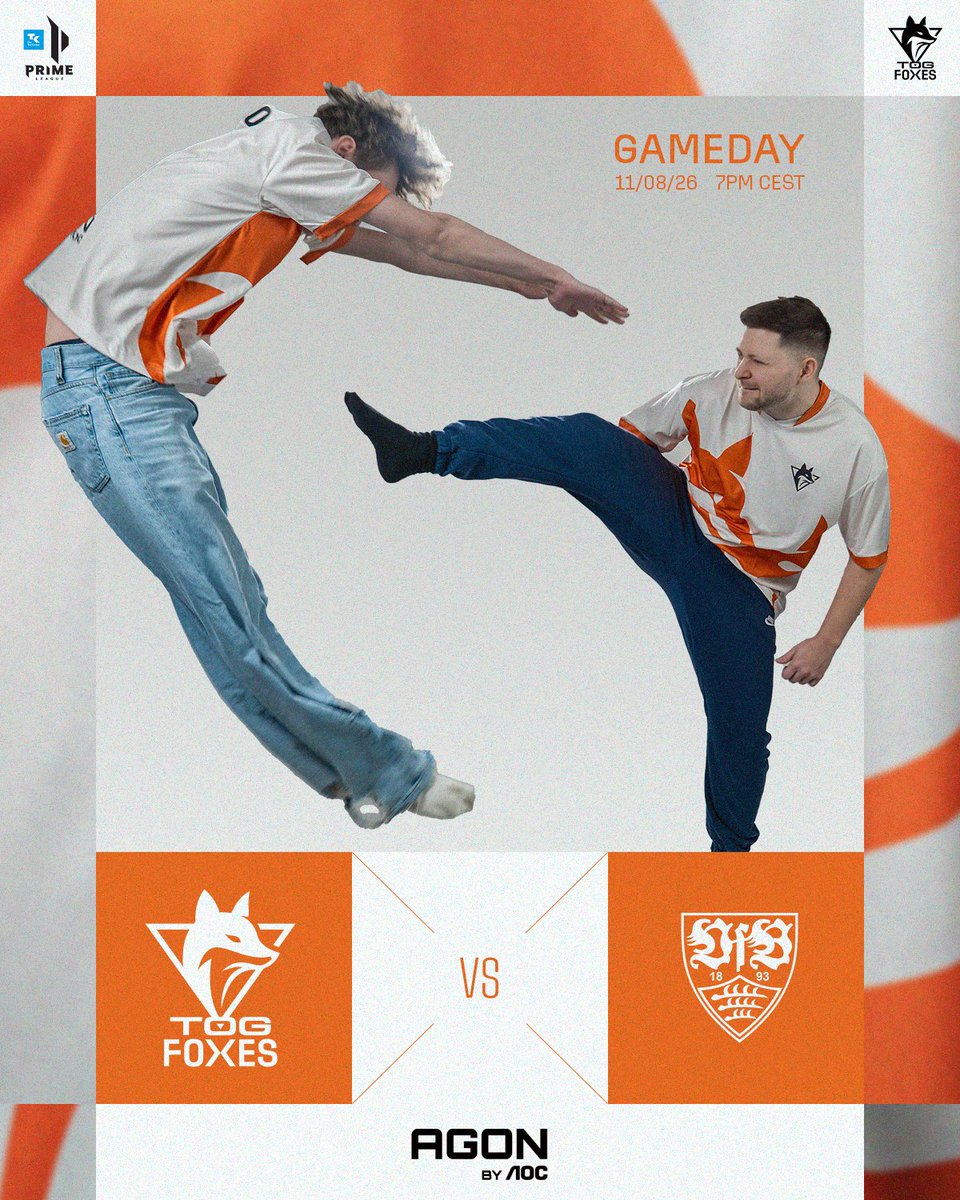 TOGfoxes's tweet photo. TAG DER ENTSCHEIDUNG! 🔥
Es liegt nicht mehr nur in unserer Kraft, den Playoffseinzug zu sichern, aber wir werden alles geben!
🆚 @VfB_eSports
🕖 19:00 Uhr
📺 https://t.co/hKcz6uARWC (STREAM HEUTE AB 17 UHR!)
#FoxFamily #TOGether @PrimeLeague