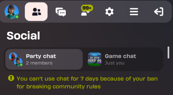 Fluixfnbr's tweet photo. ggs @Fortnite social banned again🙂 https://t.co/jsgJTIzmng