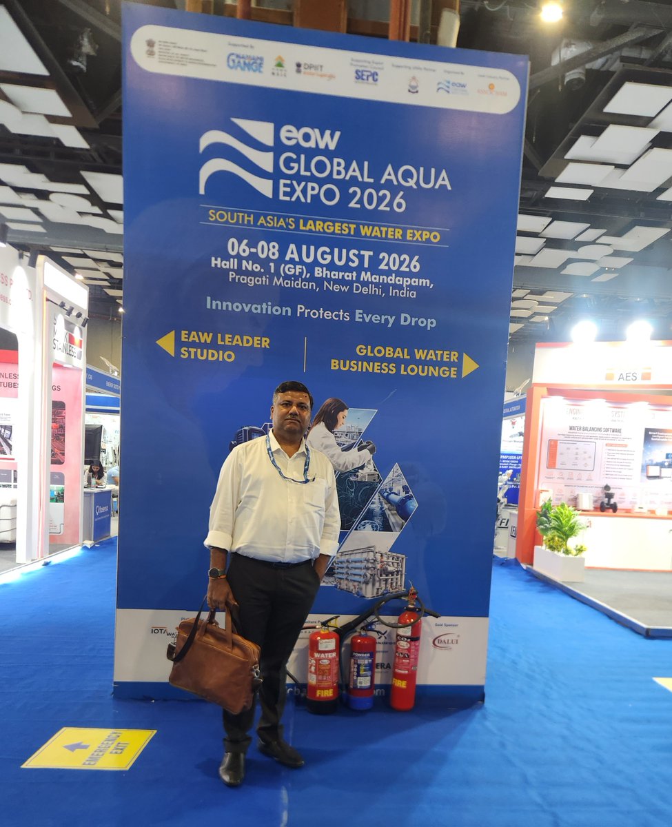 IPEGlobal's tweet photo. Exploring Innovation & Sustainability in the Water Sector | EAW Global Aqua Expo 2026

Recently IPE Global Ltd. participated in the EAW Global Aqua Expo 2026, held from 6–8 August 2026 at Bharat Mandapam, New Delhi.

Representing IPE Global, Mr. Amit Gupta, Associate Director, attended the expo and engaged with industry professionals, technology providers and sector experts to explore emerging solutions and practices shaping the future of the water sector.

Some of the key areas highlighted during the event included:

🔹 Water & wastewater treatment, recycling and reuse
🔹 Smart metering and digital water management
🔹 Automation and data-driven decision-making
🔹 Non-Revenue Water (NRW) reduction
🔹 Resource recovery and circular economy approaches
🔹 Climate-resilient and resource-efficient water infrastructure

The discussions and technical sessions reinforced the growing role of digital technologies, automation, innovation and integrated water resource management in improving water security, operational efficiency and service delivery.

The expo also provided an excellent platform for knowledge exchange, networking and industry collaboration, offering valuable perspectives on how emerging technologies and sustainable practices can help cities and utilities respond to increasingly complex water challenges.

At IPE Global, we remain committed to learning, collaborating and supporting innovative approaches that contribute to water-secure, resilient and sustainable cities.

#IPEGlobal #EAWGlobalAquaExpo2026 #WaterSector #WaterManagement #WaterSecurity #WastewaterTreatment #NRW #SmartWater #DigitalWater #CircularEconomy #ClimateResilience #SustainableInfrastructure #WaterInnovation #UrbanDevelopment