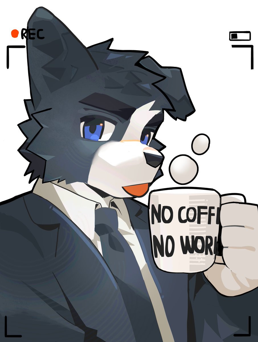 N16_furry's tweet photo. NO COFFEE NO WORKEE VS. NO SLEEPEE NO WORKEE https://t.co/qU2fjNHuMp