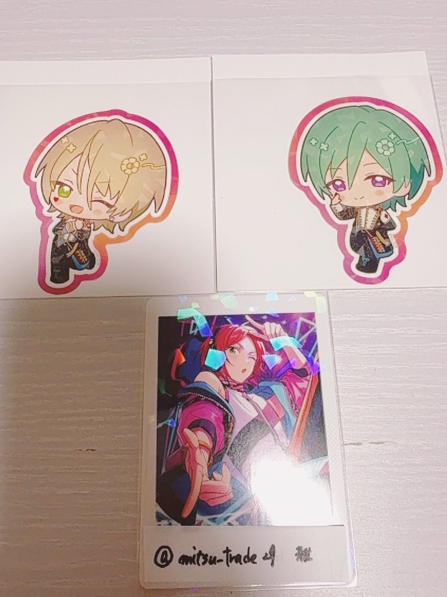 mitsu_trade29's tweet photo. 【交換】あんスタ アニカフェ ステッカー
譲→巽 藍良 
求→ひなた ゆうた

よろしくお願いいたします。 https://t.co/Fqqpb4bTfD