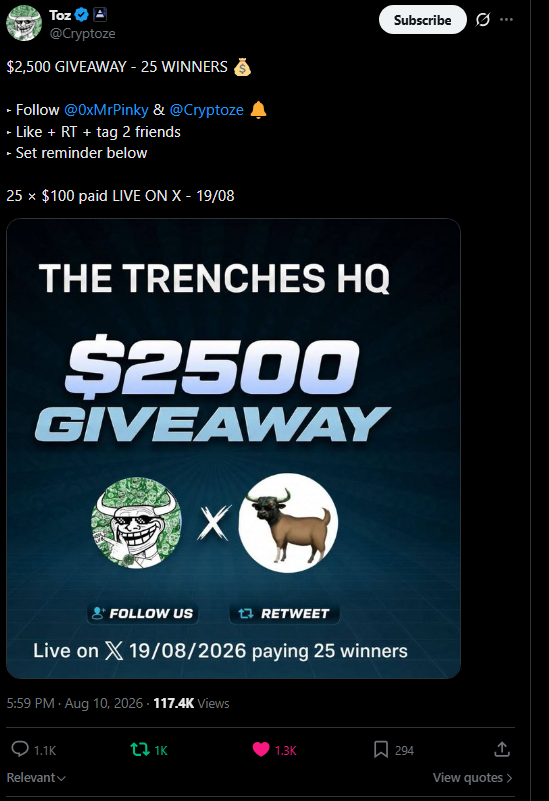 Qeana_'s tweet photo. @Cryptoze @0xMrPinky ✅ Followed @0xMrPinky and @Cryptoze 
✅ Liked and Rt'd the post
✅ tagged my 2 friends @Sana1412_  @ielcakes 
✅Done set reminder below

Task are all completed, attached are proof of screenshots
Thank you and godbless!! manifesting the 1st win of my life in here! best of luck!! https://t.co/xyiNn9nf4Y