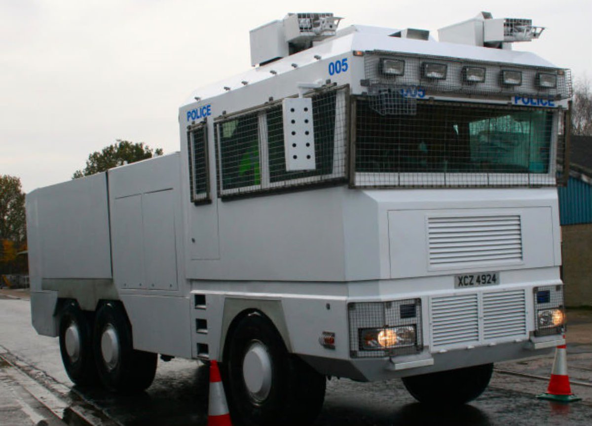 FreeStevenBaker's tweet photo. FOUR SETS OF CAMERAS — SO WHERE IS THE EVIDENCE?

That night there were TWO PSNI evidence-gathering Land Rovers, a Somati RCV9000 water cannon with multiple cameras including an elevated mast camera, AND a police drone overhead.

Steven was dressed largely in white, stood near the front line and was highly recognisable.

If he committed the offence alleged, how did ALL of this evidence-gathering equipment fail to capture it?

Evidence must work both ways. If footage supports Steven’s account, it should be examined just as seriously.

#FreeSteven #JusticeForSteven #PSNI
