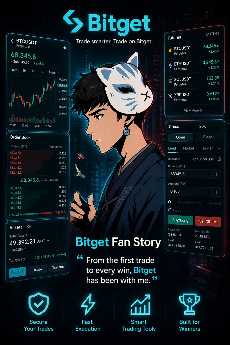Defi_Zyrox's tweet photo. My @bitget journey started in 2023, and it all began with a friend.

One of my friends introduced me to Bitget and helped me join the platform.

At that time, I never imagined that this simple introduction would become a part of my crypto journey all the way through 2026.

One of the first things I liked about Bitget was its user-friendly experience.

Whether it was deposits or withdrawals, everything felt fast, simple, and smooth to me.But one of my most memorable moments with Bitget came when I deposited my first crypto token, Notcoin (NOT), into Bitget.

That moment felt different because it made me feel like my crypto journey was slowly moving into a bigger stage.

Over time, I realized that Bitget was not just an exchange for me. It had become a familiar part of my crypto journey.

Throughout these years, I have experienced the good times, but also market crashes, wrong trades, losses, and uncertainty. 

I have spent many nights watching the market, researching new projects and discussing crypto and trading with friends.

The market has changed many times over the years. Many projects have appeared, while many others have disappeared.

But Bitget didn't stop there.
Today, Bitget is not limited to crypto trading. Through @Bitget_TradFi is also moving toward traditional market exposure, including Gold, Forex, Stocks, and more.

In 2023, I mainly saw Bitget as a crypto exchange. 

But in 2026, I see it differently.
It feels like Bitget is working toward building a stronger connection between crypto and traditional finance, creating a broader financial ecosystem from crypto to traditional markets.

Today, around 80% of my altcoin portfolio is held on Bitget.
After using Bitget for years, it is no longer just a trading platform to me. It has become a trusted part of my crypto journey, carrying many memories along the way.

From 2023 to 2026, a lot has changed.

→ The market changed.

→The narratives changed.
→My portfolio changed.

I changed too. But some journeys become more meaningful with time.

For me, Bitget is one of those journeys.

From a Bitget user in 2023 to a Bitget fan in 2026.

 #BitgetFanStory