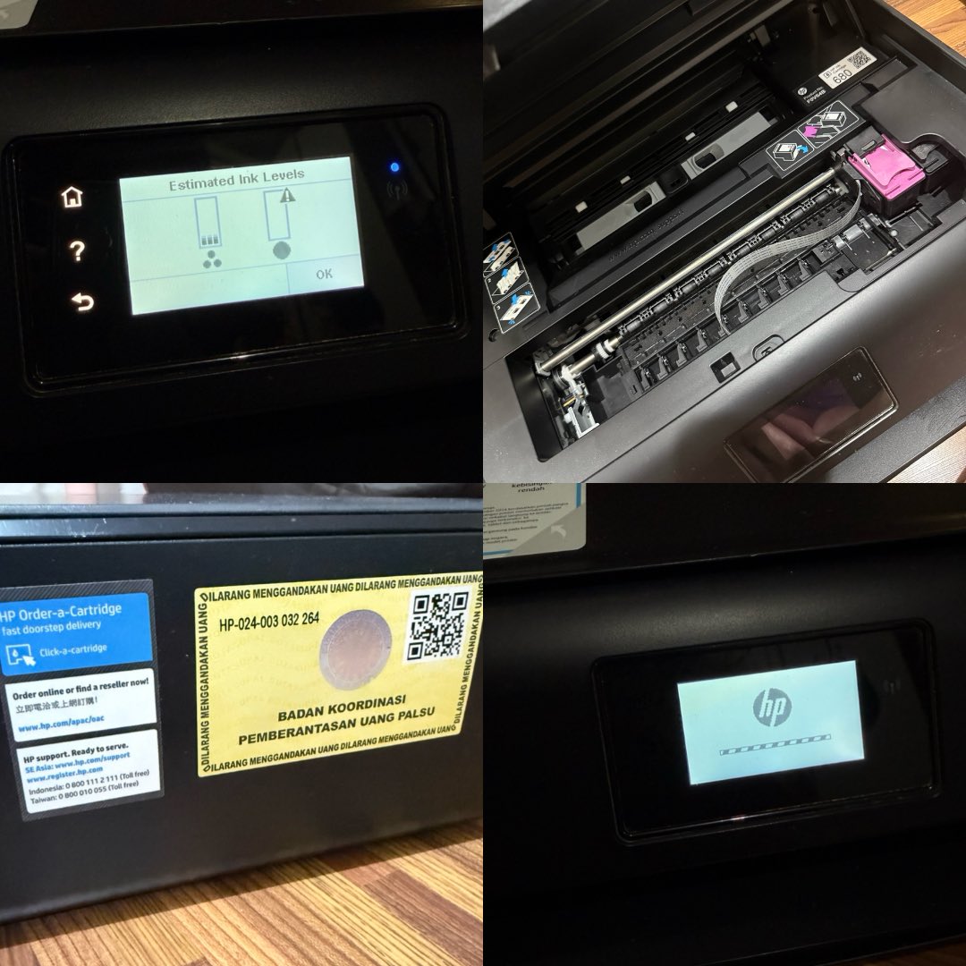 fairurensu's tweet photo. #wts Printer HP DeskJet 4535 🖨️ - 📍JKT Ut siap COD

Harga? 950 rb (nego) 
Kondisi? mulus (hanya perlu beli tinta baru)

Incld: 
- Body Printer 
- Kabel 
- Box 

Cocok untuk usaha fotocopy, print skripsi, dll 

Tanya? DM! ✨ https://t.co/Vj5kqMGuzA