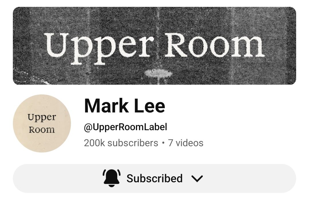 anythingforlmk's tweet photo. Upper Room Label channel now has 200 000 subscribers!

Congratulations Mark 🥹🤍🎉 https://t.co/8gGGZrxFAr