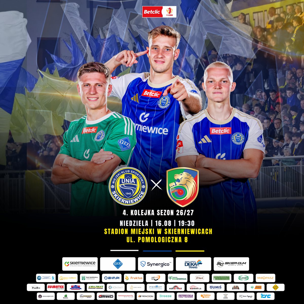 uniaskcofficial's tweet photo. Unici! Walczymy dalej! W niedzielę, 16 sierpnia walczymy z Miedź Legnica. Początek meczu o godz. 19:30.
[ KUP BILET] już dziś https://t.co/py2qub4fjq
#RazemTworzymyHistorię 📷📷📷 https://t.co/xHscqScfjn
