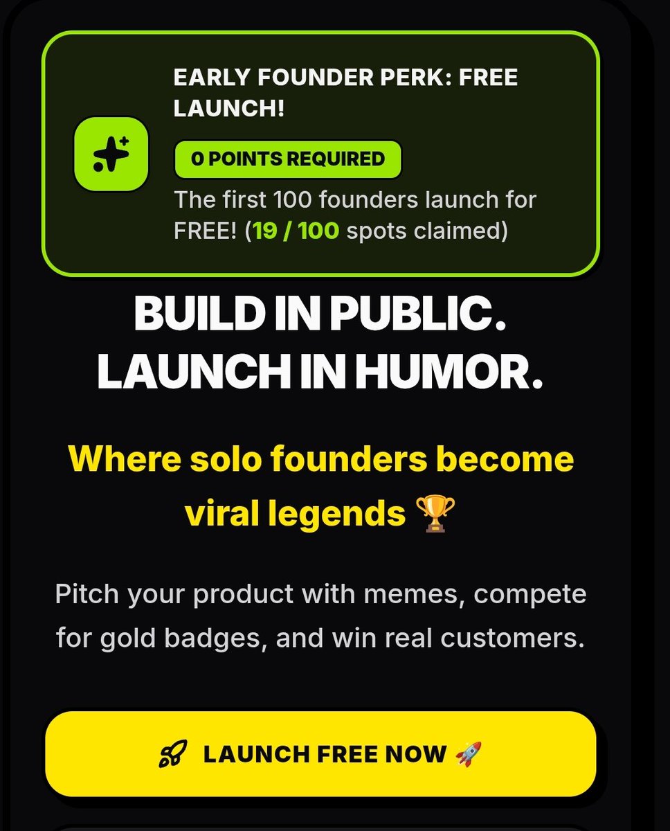 launchme_me's tweet photo. @TanzilaSha9574 Free do-follow backlink, developer tools, leaderboard spot, real visitors.
Free 19 spot claimed out of 100 https://t.co/MMsPSKTm5R