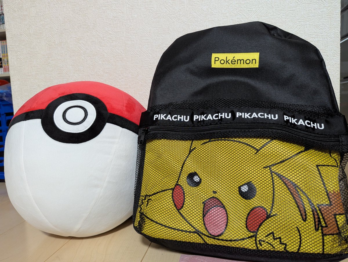 ootori3228's tweet photo. 本日の戦利品！
リュックは息子の。
ゲンガーの方が良かったけど息子がピカチュウの方が良いって言うから… https://t.co/ajxln96zTV