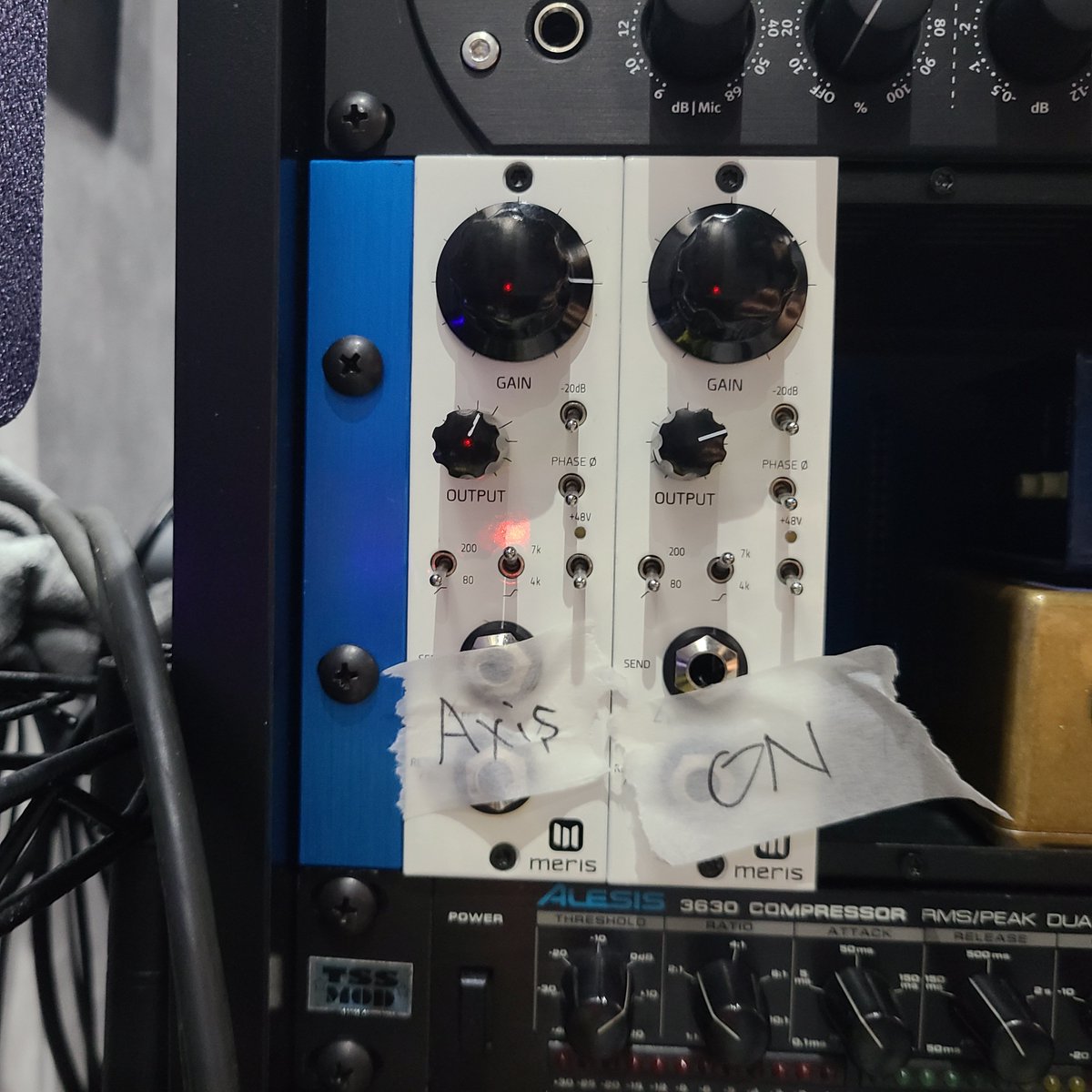 ShunichiAkimoto's tweet photo. Fredman Microphone Techniqueのマイキングしてみたけど、ワケ分からんくらい音良い💃
API系のマイクプリのMeris 440も良すぎて、アンプシミュレーターより話が早くて好きかもしれん🤔 https://t.co/IuCYOP8JAW