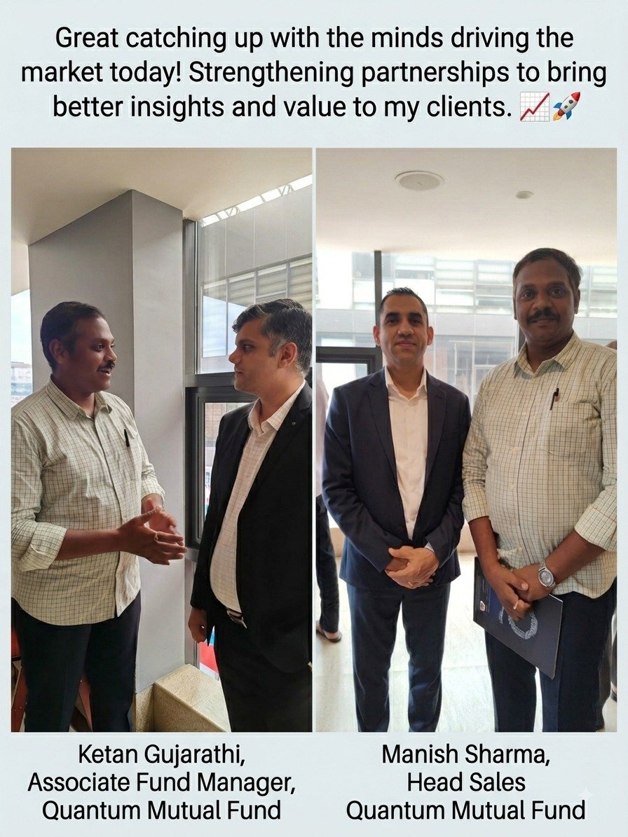 nsyamp's tweet photo. Insightful conversation today with the leadership team of Quantum Mutual Fund in Hyderabad
#mutualfunds #mutualfundsahihai #mutualfundsindia #mutualfundadvisor #mutualfundinvestments #mutualfunddistributor #wealthygoals #QuantumMutualFund https://t.co/GLK59iFxWR