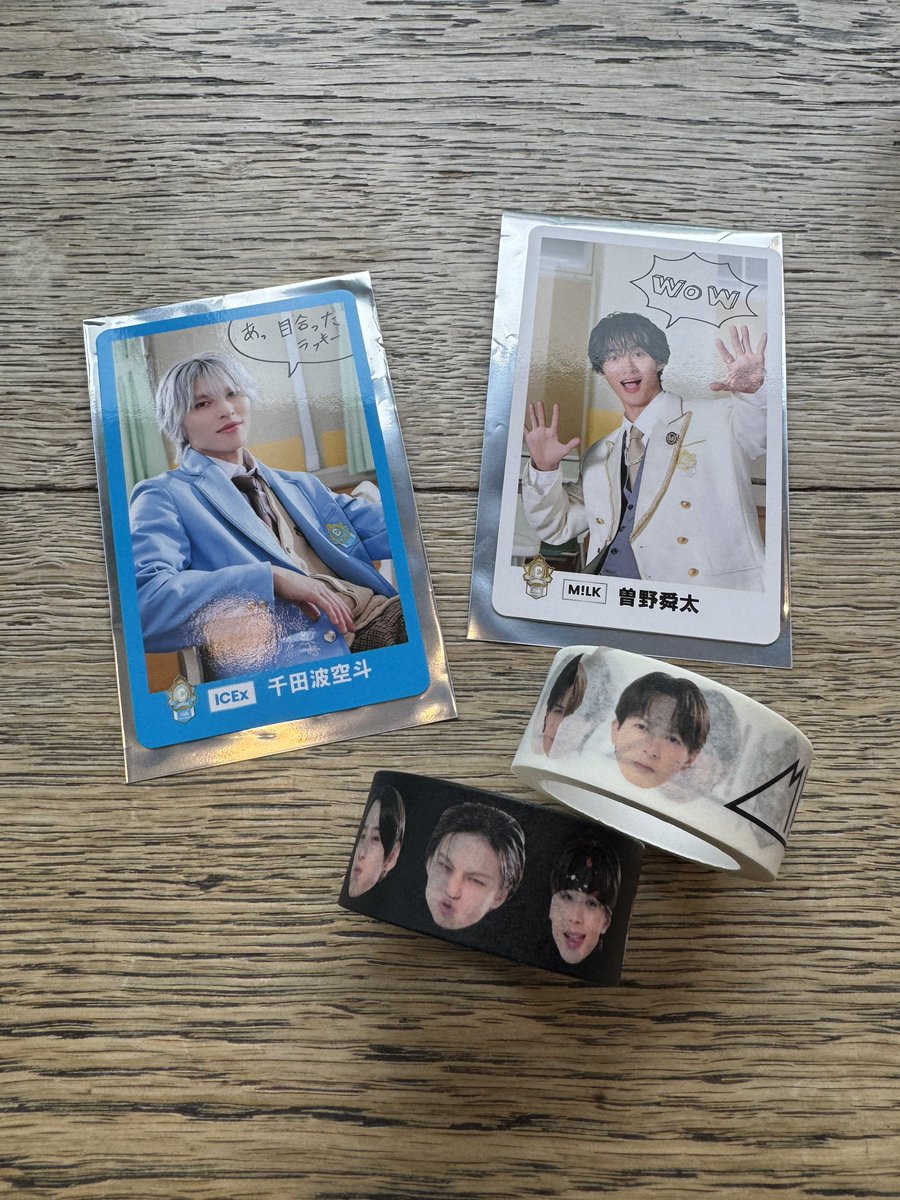 m_chi222's tweet photo. EBiDAN 15th Anniversary 15周年 POPUP ポップアップ ランダム マスキングテープ マステ トレカ c 交換

【譲】M!LK、ONE N' ONLY
        曽野舜太、千田波空斗

【求】 原因は自分にある。
        長野凌大

本日(8/11)渋谷にて手渡しまたは、エビライ8/15
お心当たりのある方ご連絡ください🙇🏻‍♀️ https://t.co/s36IegnGMI
