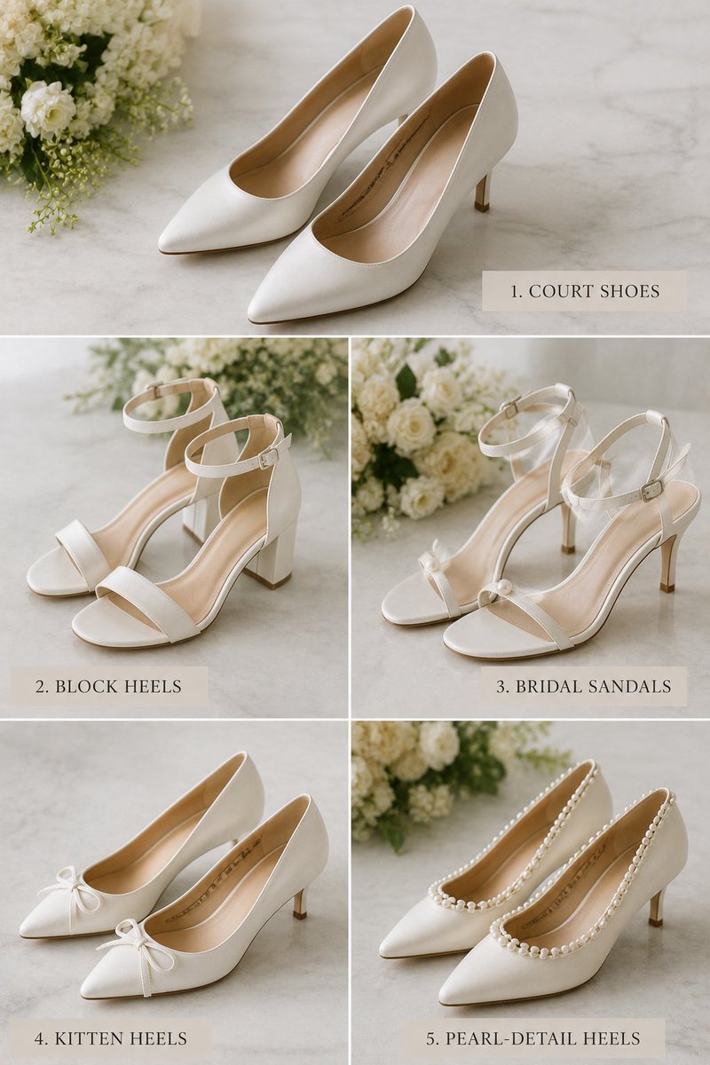 CTMagazineUK's tweet photo. 👠 Wedding shoe choices go beyond style. Consider comfort, venue, dress silhouette and how much time you'll spend standing or walking before choosing your bridal shoes.

#WeddingShoes #BridalShoes #UKBride #CTMagazineUK #CTMagazine https://t.co/VnceZ4AcQ8