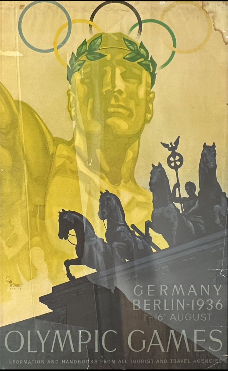 motazzod's tweet photo. Berlin Olympic Games poster. Franz Würbel design, classical realism  1936 https://t.co/kATq3hxy4k