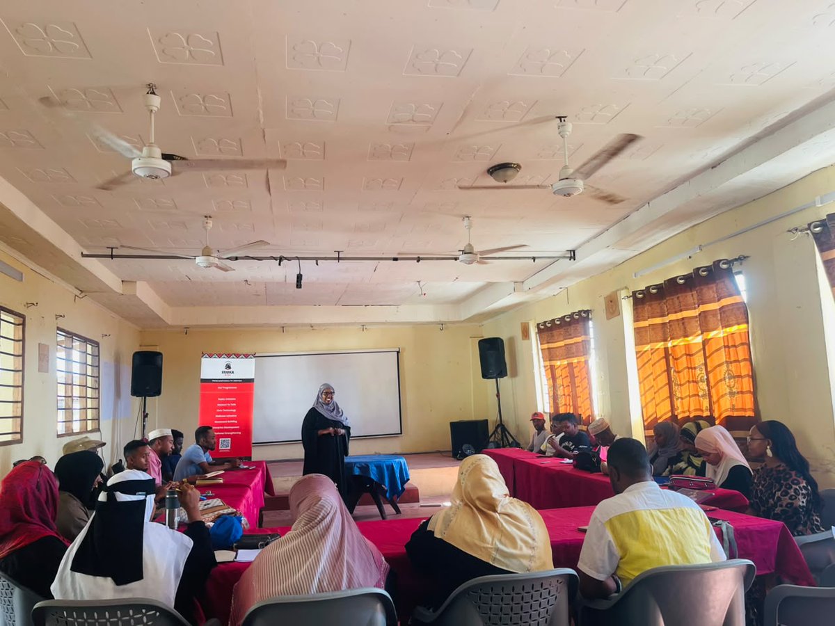 Maskani254's tweet photo. Day 3 of the #MaskaniLamu training is underway! 

The day has kicked off with a Maskani Conversation, creating a space for young people from Lamu to openly discuss the issues affecting their communities and the future they want to see.

The conversation is exploring key concerns including service delivery, leadership and accountability, youth participation in governance, and what the 2027 General Election could mean for Lamu.

Beyond identifying challenges, young people are reflecting on their role in shaping better governance, demanding accountability, and influencing decisions that affect their communities.

The future of Lamu must include the voices and aspirations of its young people.

#MaskaniLamu #YouthVoice #CivicEngagement #YouthLeadership #Accountability