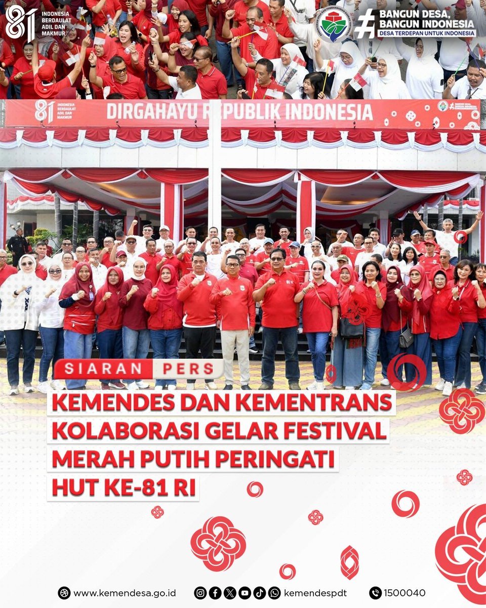 Husnah64616596's tweet photo. Selamat HUT ke-81 RI
Dari Desa kita bangun  kemandirian untuk kesejahteraan seluruh warga
#DirgahayuRI
#BangunDesaBangunIndonesia
#DesaKuatIndonesiaHebat
#TPPKemendesaPDT https://t.co/goZ5dnRgXC