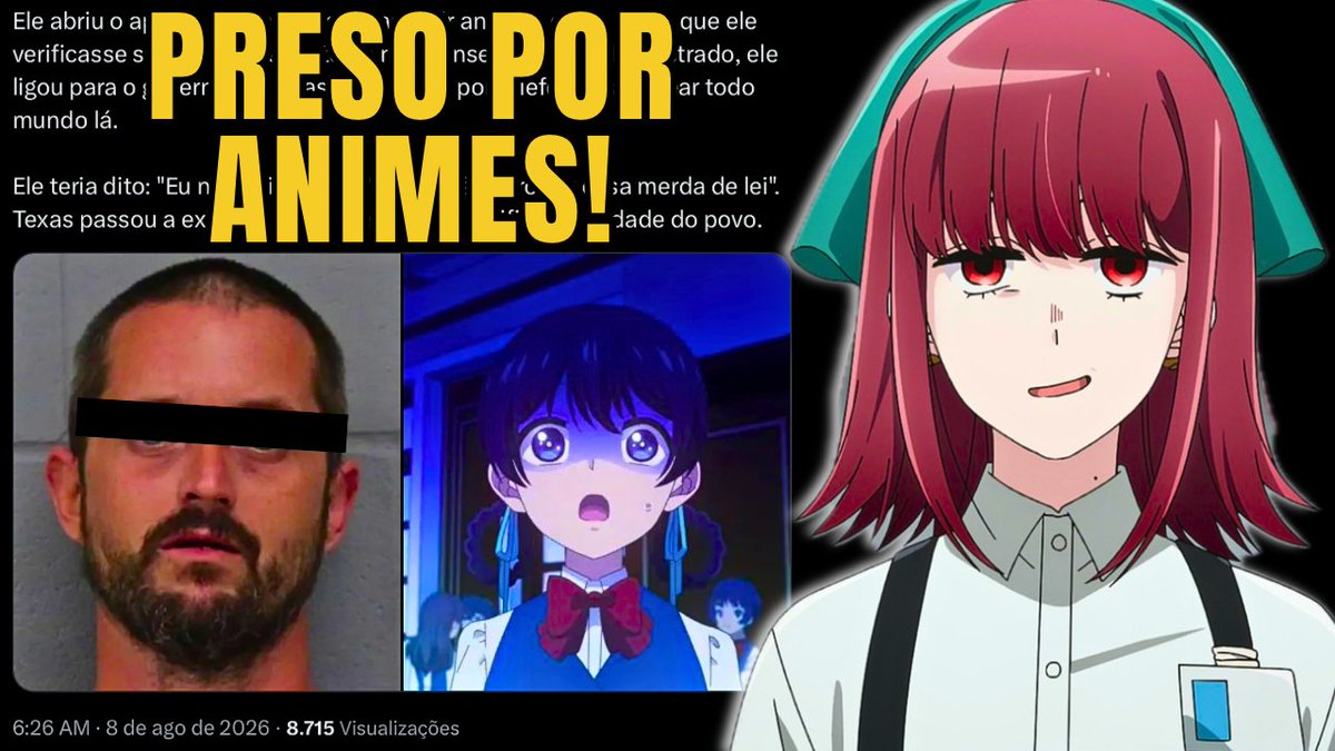 EminenciaX's tweet photo. Um homem foi preso por tentar assistir animes na Crunchyroll! (Sim, vc não entendeu errado kkkkkk)

Entenda no vídeo: https://t.co/kv53zyrvhI https://t.co/z1ggqgwJsx