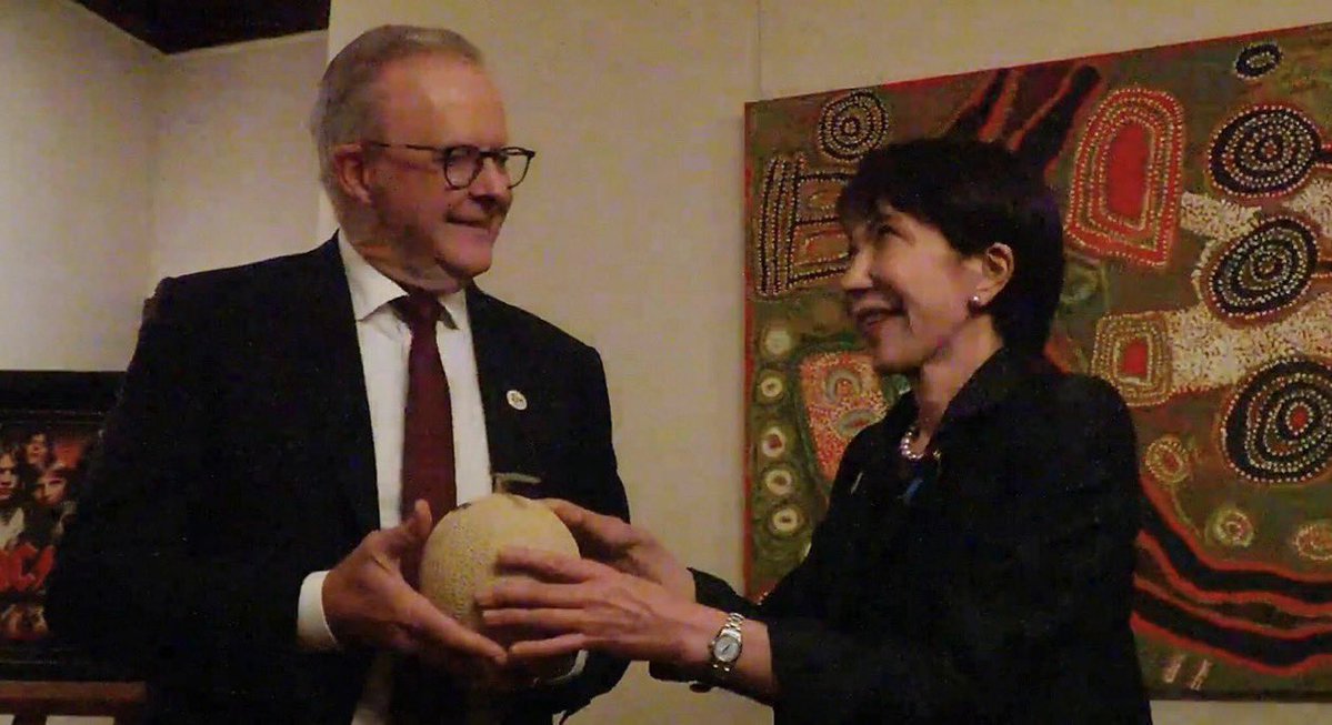 Ryandally08's tweet photo. ALBANESE CAUGHT RED-HANDED: Albo lies through his teeth about the “melons” comment - while the video is still online for every Australian to hear.

Despite his own words being recorded on the Bush Deep podcast (filmed at The Lodge) and the video still available for anyone to download, Anthony Albanese stood in Question Time and flat out denied he made the crude remark about Japanese PM Sanae Takaichi’s breasts.

Mary Aldred asked him to apologise for the “foul mouthed, classless” comments.

His reply?

“I reject the assertion in the question.”

The recording is still there, Albo.

You said it.

“She brought two, as you do” - complete with the hand gesture - right after the host brought up Pamela Anderson.

Japan’s former ambassador called it a mockery of gifts and a breach of basic diplomatic respect. 

Michaelia Cash called it crude and dirty. 

Yet Albo just lies through his teeth and pretends it never happened.

This isn’t spin. 

This is a Prime Minister who thinks Australians are too stupid to press play.

He is a Pathological liar.

Cannot be trusted.

Embarrassing Australia on the world stage while his ministers scramble to defend the indefensible.

The video is still up.

Go listen for yourself.