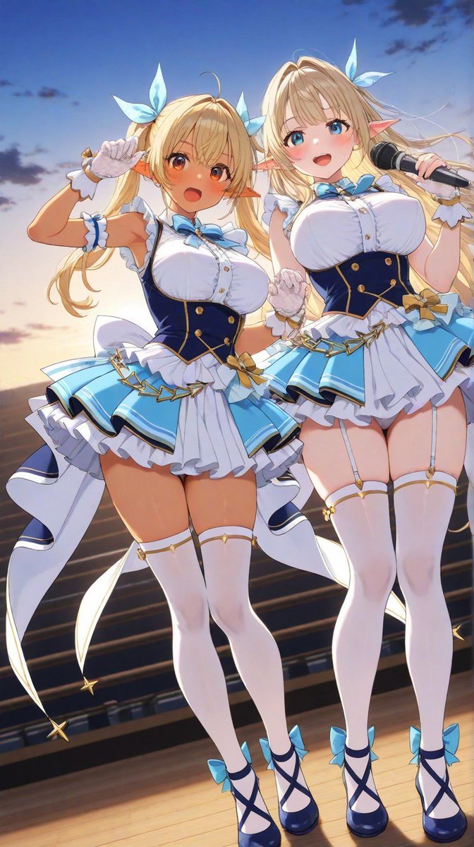 morisova000's tweet photo. 異世界風ファンタジーアイドルを生成しようとしたら普通っぽいアイドルになってもうた
ふむぅ、Ailast君は、やっぱこの手の構成は苦手なようだ。
ほな、普通のアイドル衣装の女の子なら問題なかろうもん。

#AIイラスト
#Ailast https://t.co/7E4cKwSEHa