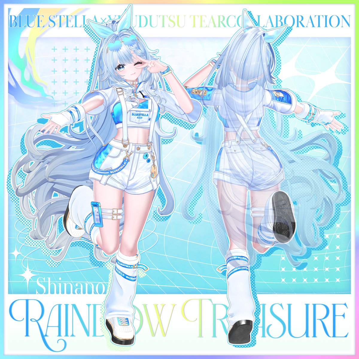 BluestellaVR's tweet photo. 🎁BLUESTELLA新作衣装事前プレゼントキャンペーン🎁

8/13　18：00　発売予定の「Rainbow Treasure」
発売記念！事前RPキャンペーンです！

🎐応募方法🎐
・フォロー＆RP
・商品にスキ💙

抽選でスキ数100名ごとに１名様へプレゼント🎁

締切は8/13　17：00まで！
皆さん奮って応募ください✨

https://t.co/u7sTCCWxyI