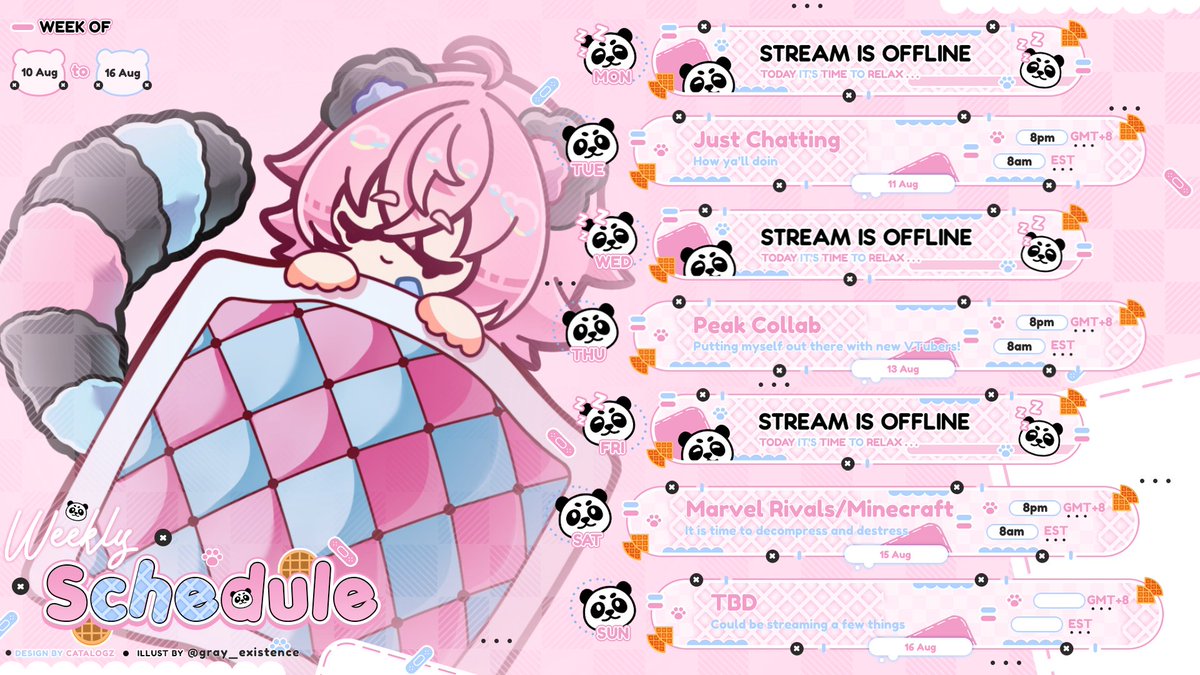 WaffleChildVT's tweet photo. 🗓️The return of the schedule!🗓️

Been awhile since i've been able to commit to a schedule again and i'm finally back!

We've got a catch up stream, social anxiety peak, some chillin, and mayhaps some #VScuff SMP! https://t.co/4J47PKtFUC