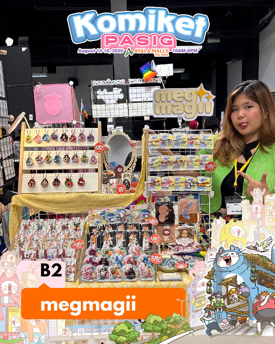 KomiketPH's tweet photo. 🍤 @Megmagi_ is a small student artist that loves to create random stuff from shells, laces, metals into jewelry! visit them at Table B2 for free stickers till stocks run out!

📆 August 14-16 (Fri-Sun)
⏰ 10am-8pm
📍 Ayala Malls 30th
🎟️ Entrance is FREE ❤️‍🔥

#SupportLocalCreators https://t.co/NN9zBAKkVA