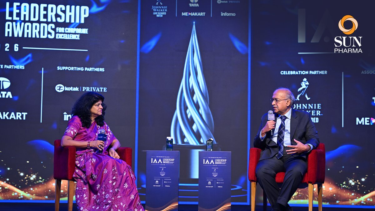 SunPharma_Live's tweet photo. Our Executive Chairman, Dilip Shanghvi, has been named ‘Business Leader of the Year’ at the International Advertising Association (IAA) India Chapter’s 2026 Leadership Awards. He received the award from the Hon’ble Governor of Maharashtra, Shri Jishnu Dev Varma. 

#WeAreSun https://t.co/O3fWnxtkxN