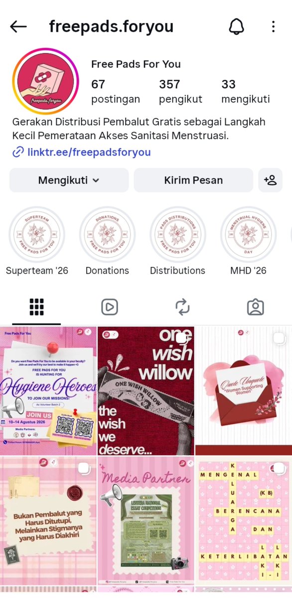 spacebenben's tweet photo. Yuk buat dunia ini lebih baik dan adil untuk perempuan dengan berbagi pembalut gratis khususnya untuk tiap perempuan yang membutuhkan. Women support right women for equality and justice! https://t.co/UFpcOinWJL