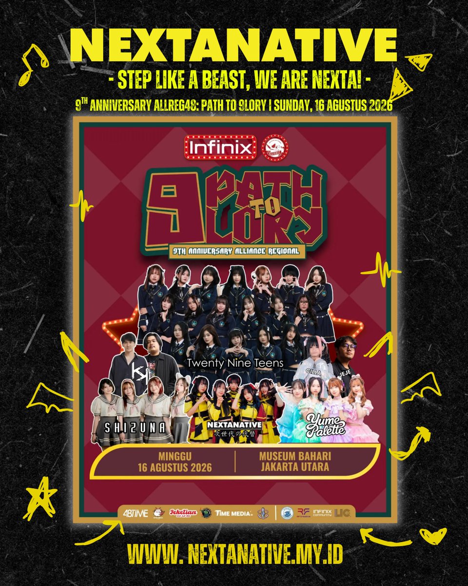 nextanative's tweet photo. @siskwek @FuriiA16 @hhhoney_0 @wupipap @Shibearrr @Allianceregion_ Untuk pre-order cheki sdh mulai dibuka dari skrng melalui website nextanative.
Untuk registrasi ulang dpt dilakukan di booth Nextanative yang tersedia pada hari event.
Detail mengenai acara dapat dilihat melalui akun @allianceregion_
See you~π
#Allianceregional48 #pathto9lory https://t.co/k3Cj9ttQXi